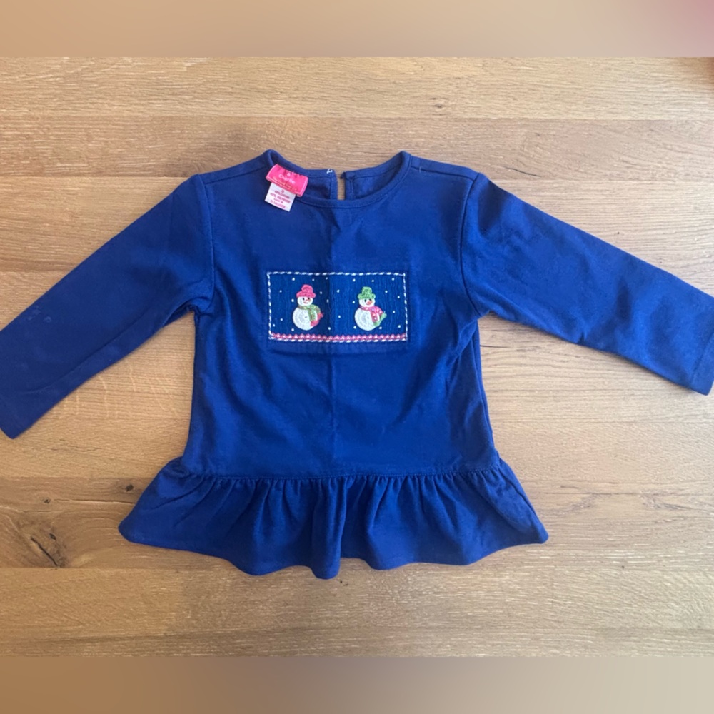 Charlies Navy Blue Top with Pink Tag